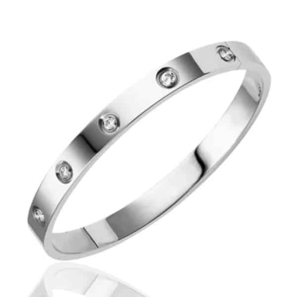 צמיד קשיח סטיל לאשה "Diamond"