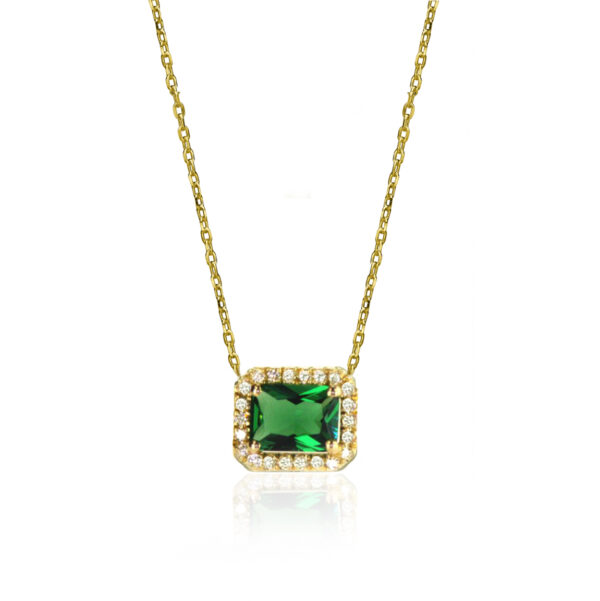 שרשרת זהב ויהלומים Emerald" 14K"