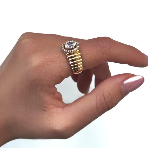 ⁦טבעת זהב  Versace" 14K"⁩ – תמונה ⁦5⁩