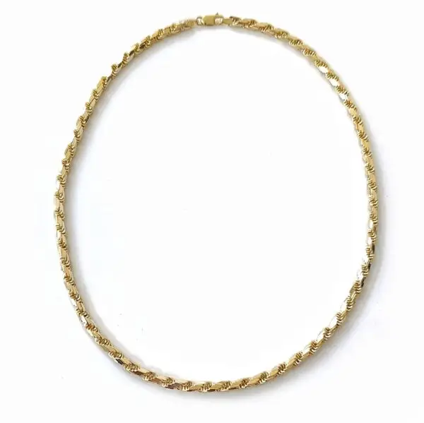 ⁦שרשרת זהב צהוב 14K "חבל"⁩ – תמונה ⁦3⁩